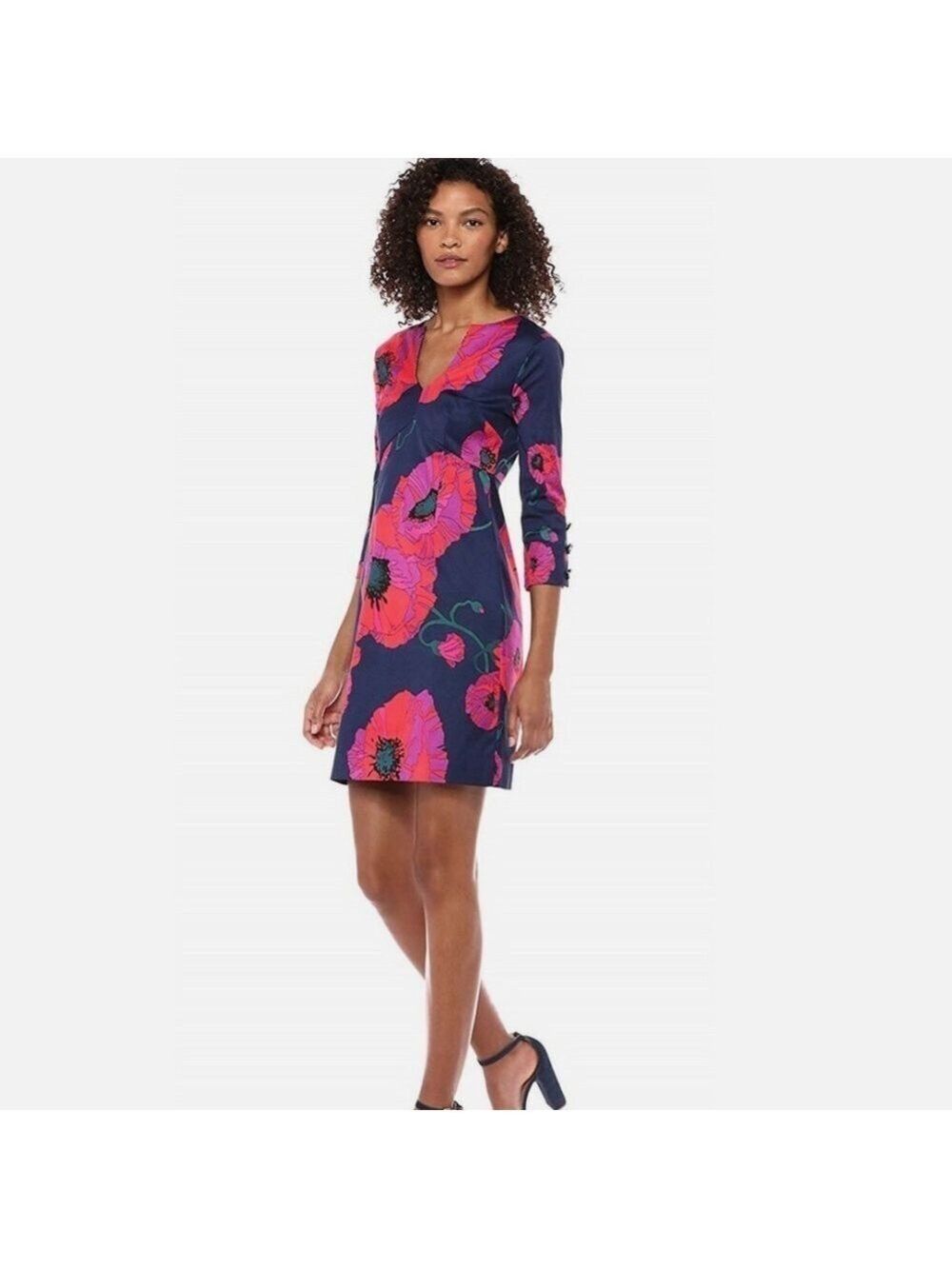 Trina Turk Coltrane Vanguard Floral Fail Button Dress
